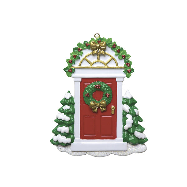 Red Door Personalised Christmas Decoration