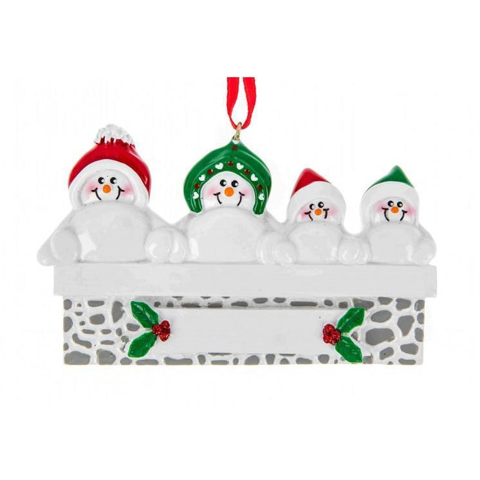 Snowman on Mantle Family 4