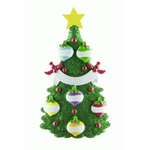 Green Christmas Tree Family 6