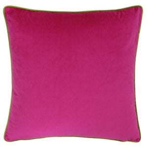 Large Velour Scatter Cushion - Hot Pink/Lime